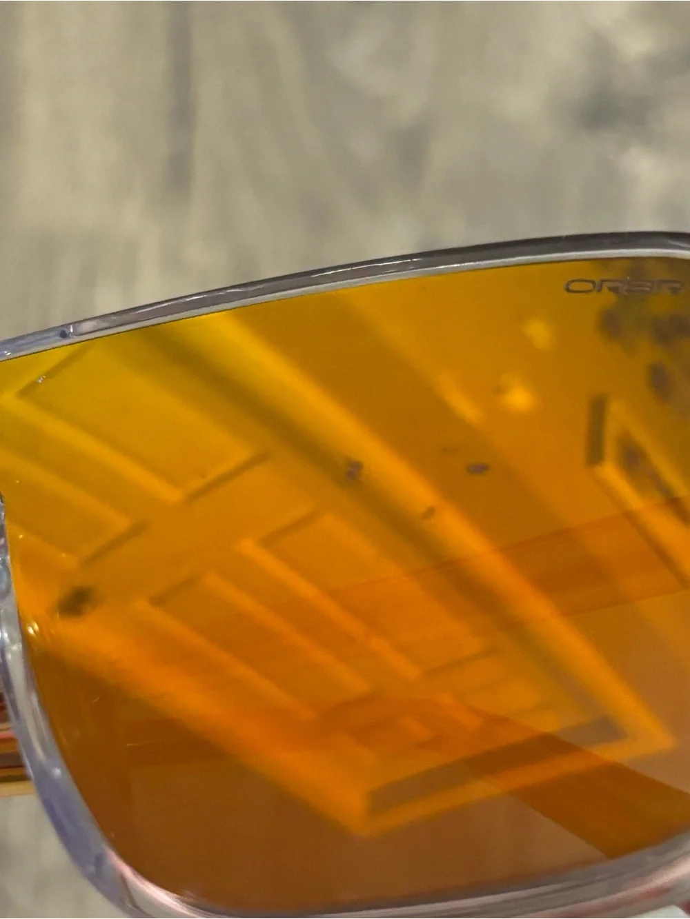 Blenders Meister X2 Orange Circuit Redbull Polarized Sunglasses ISSUE: Lens Wear